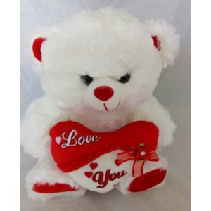 12″ White Love You Teddy
