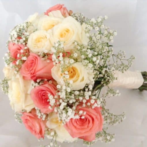 peach and cream bouquet