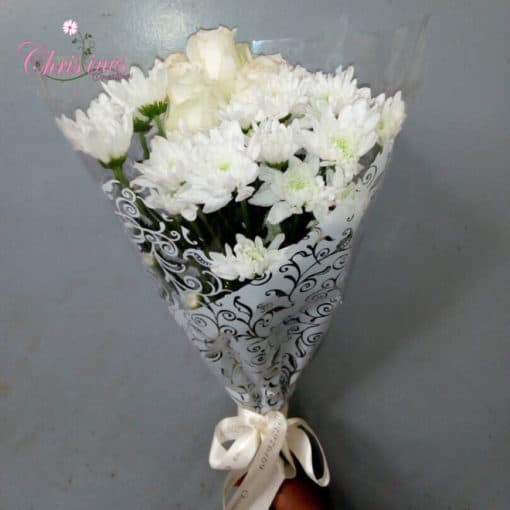 white flower gift