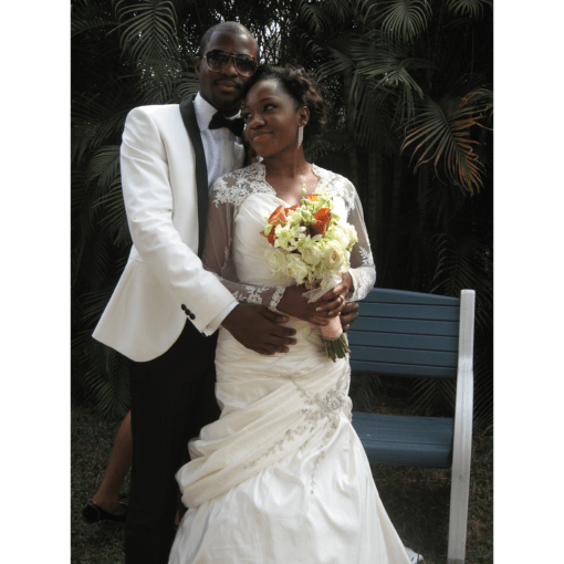 bride with bouquet