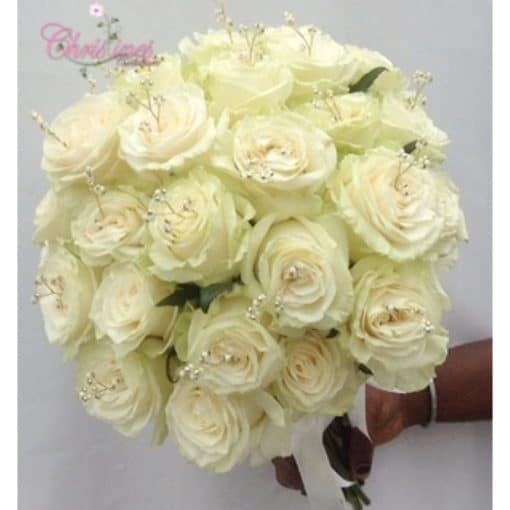 white wedding bouquet