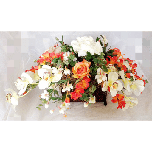 orange cream floral arrangement