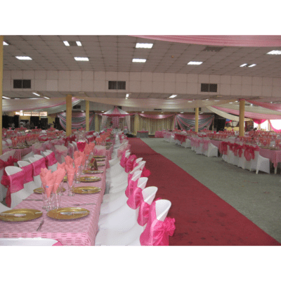 pink hall decoration