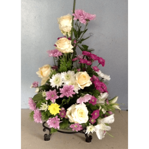 purple floral arrangement